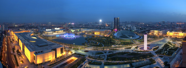 天津市文化中心中心湖大型音乐喷泉工程