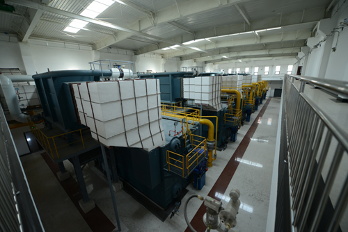 华苑供热站改造工程锅炉房3台21MW和3台29MW燃气热水锅炉安装